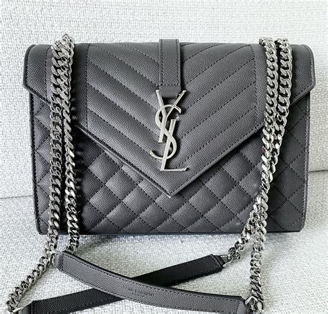 ysl envelope bag medium grey|YSL envelope small bag.